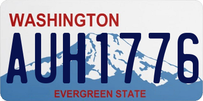 WA license plate AUH1776