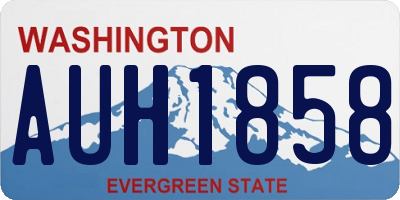 WA license plate AUH1858
