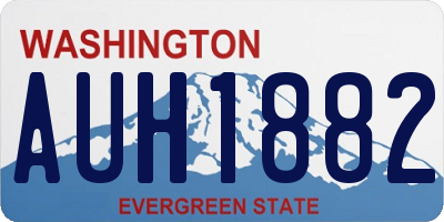 WA license plate AUH1882