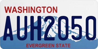 WA license plate AUH2050