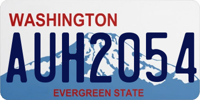 WA license plate AUH2054