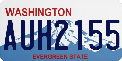 WA license plate AUH2155