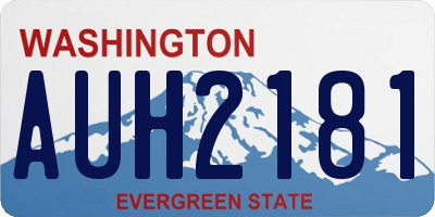 WA license plate AUH2181