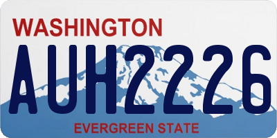 WA license plate AUH2226