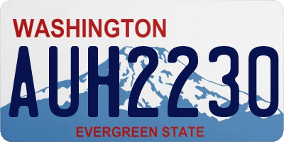 WA license plate AUH2230