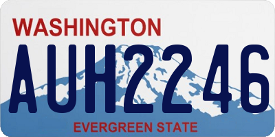 WA license plate AUH2246