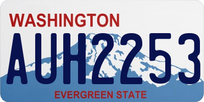 WA license plate AUH2253