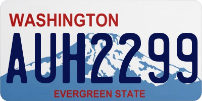 WA license plate AUH2299