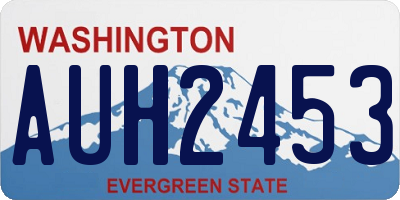 WA license plate AUH2453