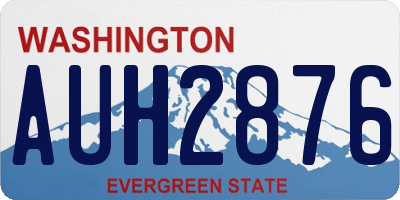 WA license plate AUH2876