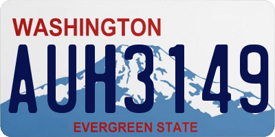 WA license plate AUH3149