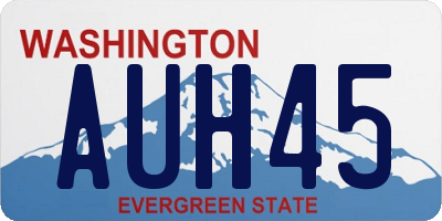 WA license plate AUH45