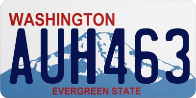 WA license plate AUH463