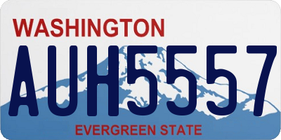 WA license plate AUH5557