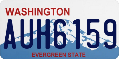 WA license plate AUH6159