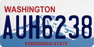 WA license plate AUH6238