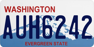 WA license plate AUH6242