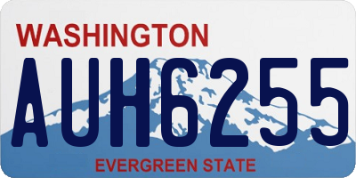 WA license plate AUH6255
