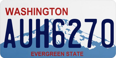 WA license plate AUH6270