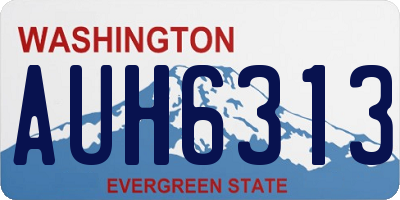 WA license plate AUH6313