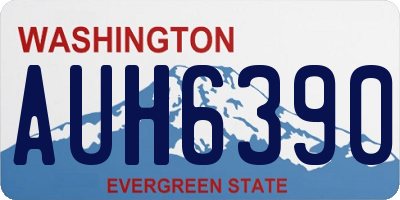WA license plate AUH6390