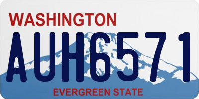WA license plate AUH6571