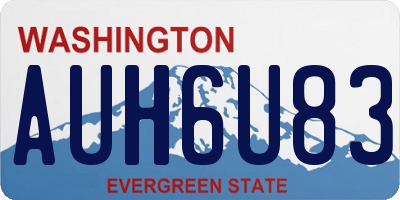 WA license plate AUH6U83