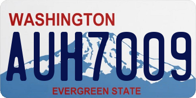 WA license plate AUH7009