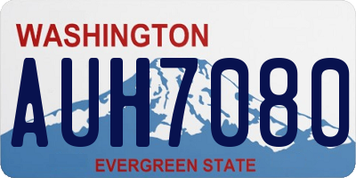 WA license plate AUH7080