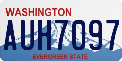 WA license plate AUH7097