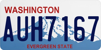 WA license plate AUH7167