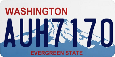 WA license plate AUH7170
