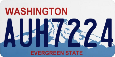 WA license plate AUH7224