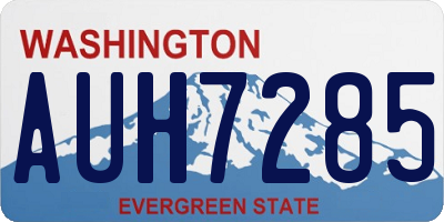 WA license plate AUH7285