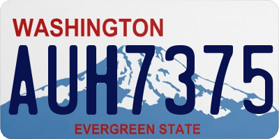 WA license plate AUH7375