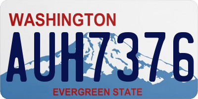 WA license plate AUH7376