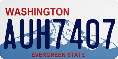 WA license plate AUH7407