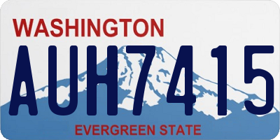 WA license plate AUH7415