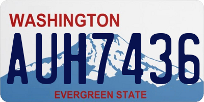 WA license plate AUH7436