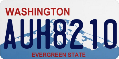 WA license plate AUH8210