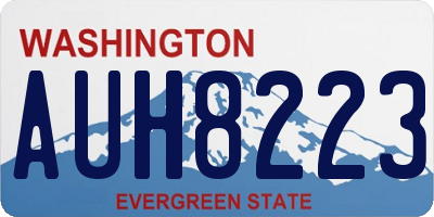 WA license plate AUH8223