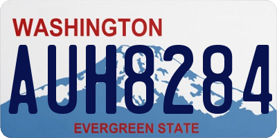 WA license plate AUH8284