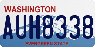 WA license plate AUH8338