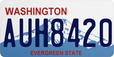 WA license plate AUH8420
