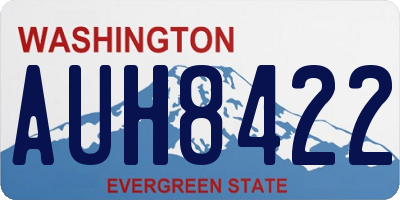 WA license plate AUH8422