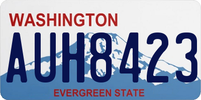 WA license plate AUH8423