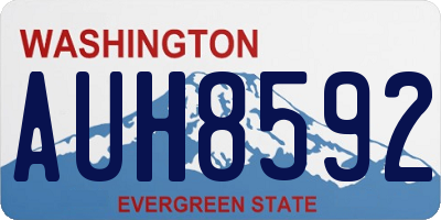 WA license plate AUH8592