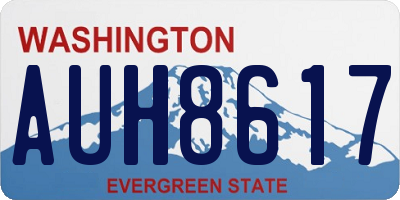 WA license plate AUH8617