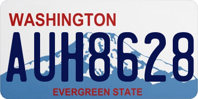 WA license plate AUH8628