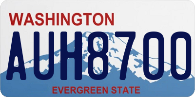 WA license plate AUH8700